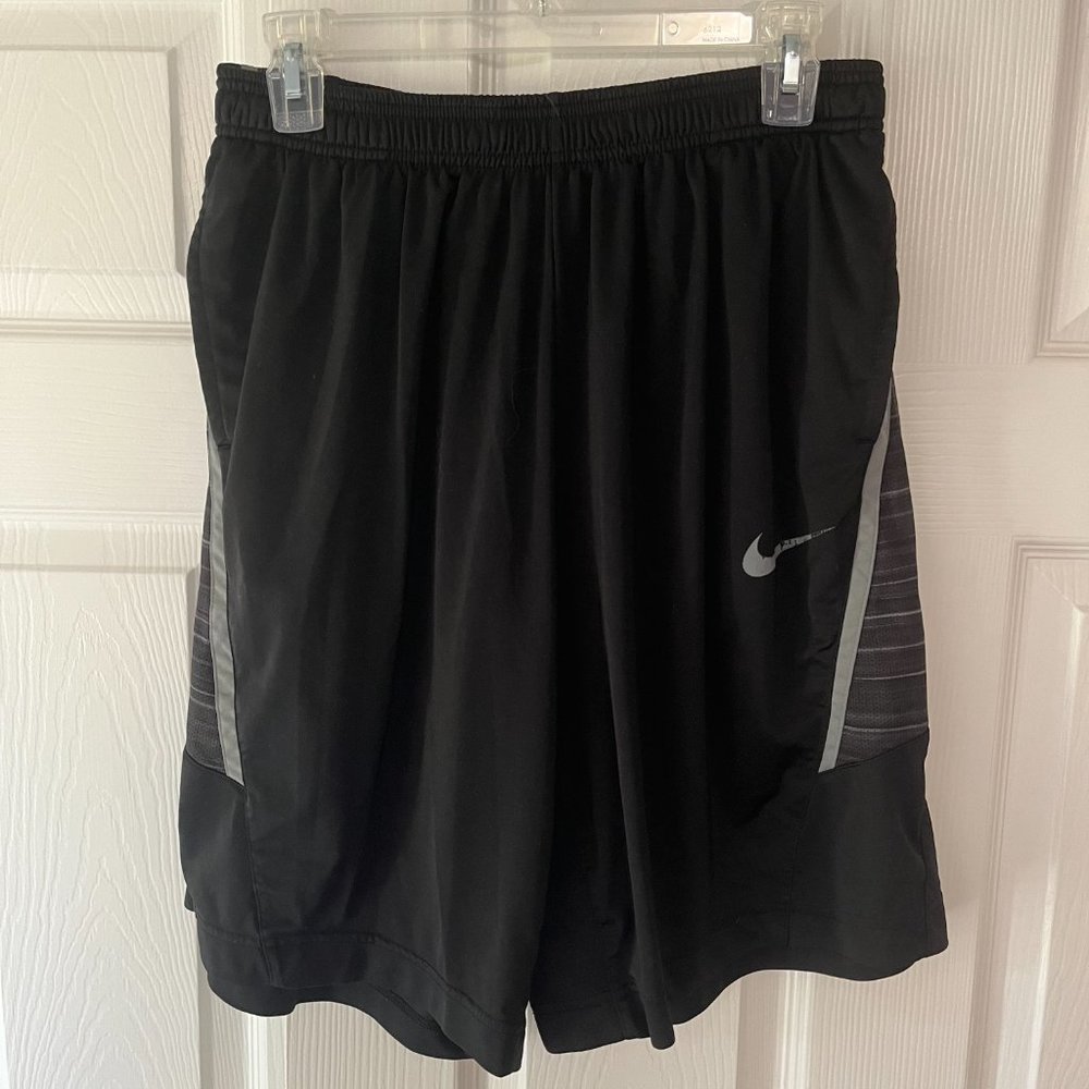 Nike Men's Dri-Fit Athletic Short, Black/Gray, Size Large